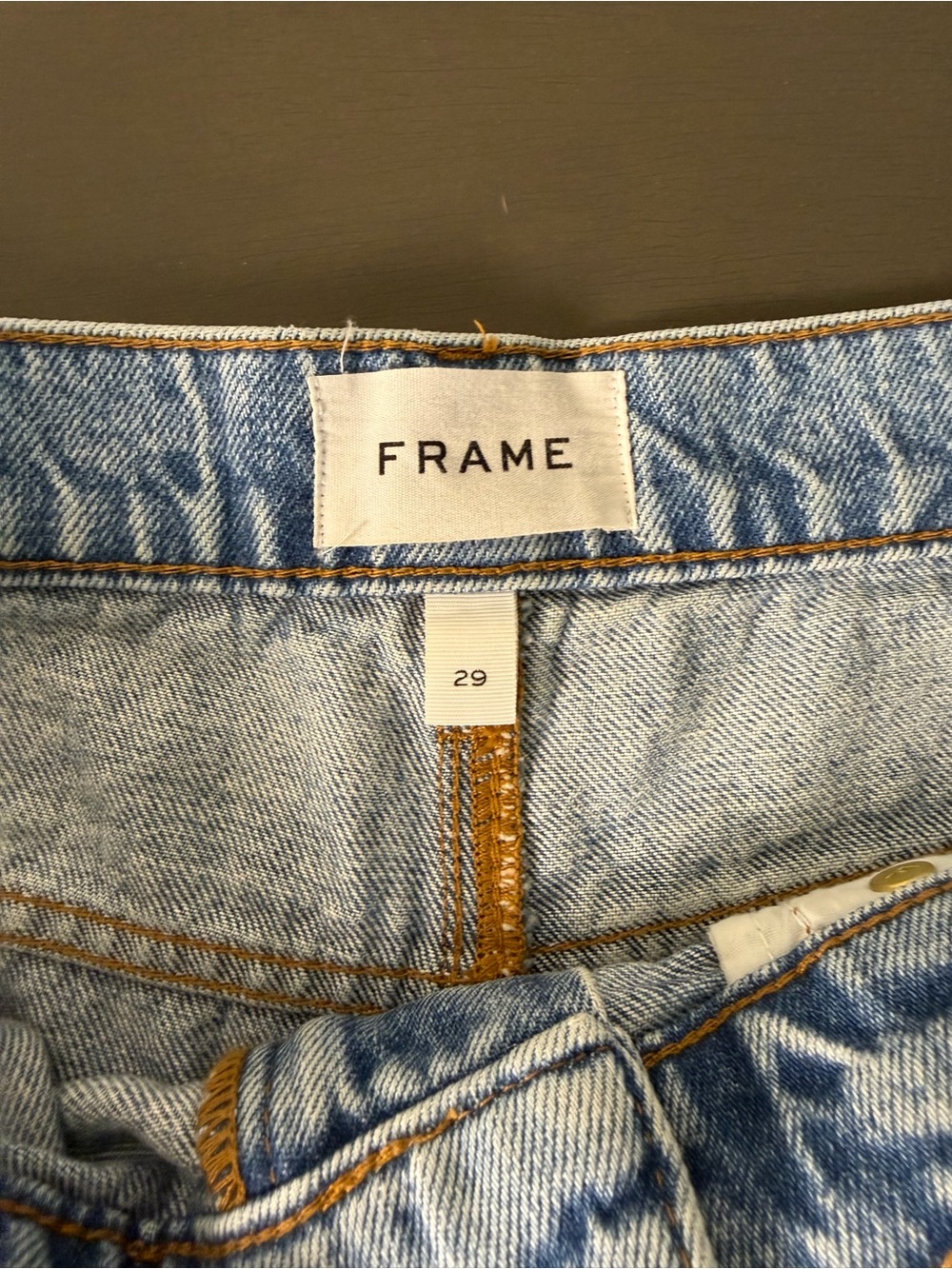 Frame Denim Light Blue High-Rise Jeans Shorts - Picture 6 of 12